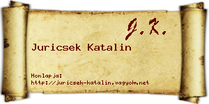 Juricsek Katalin névjegykártya
